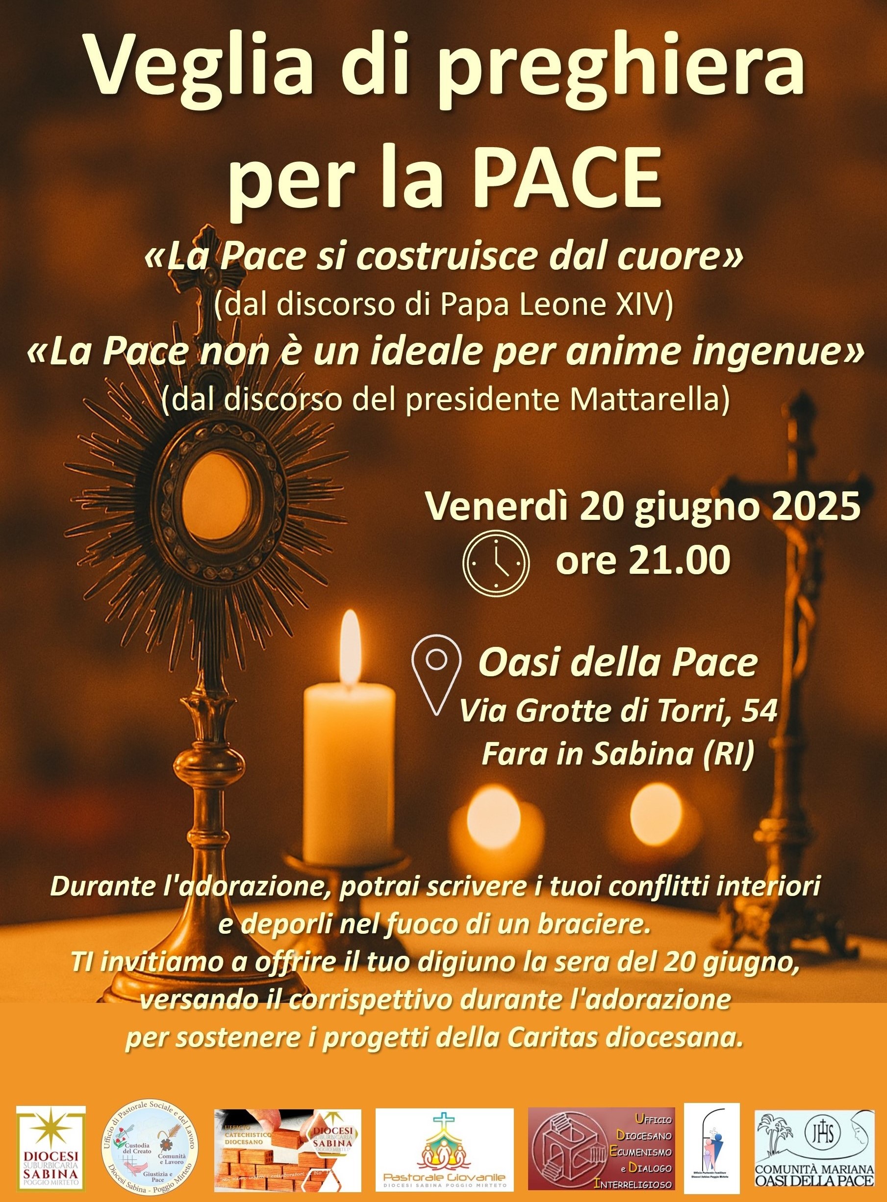 "La Pace si costruisce dal cuore" - Veglia di preghiera per la pace ...