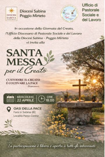 Locandina Messa per il Creato 22 aprile 2026 ore 18